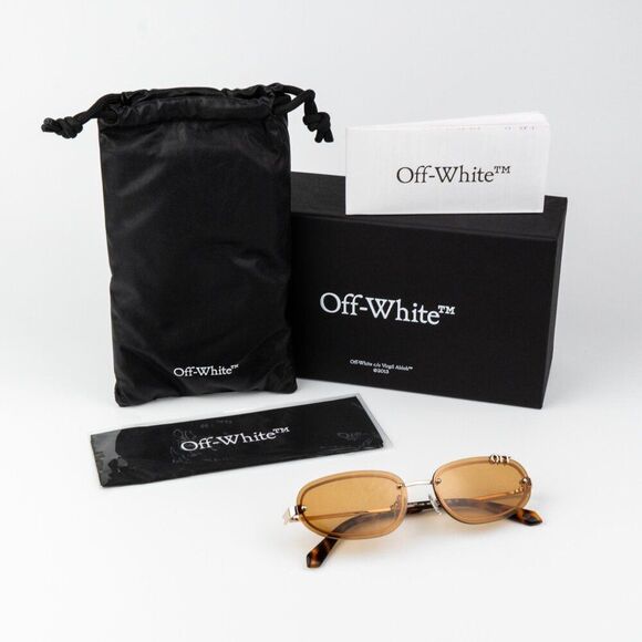 Off-White MIAMI Women Sunglasses Gold Camel Oval OERI13M MIAMI 7662 main image 13